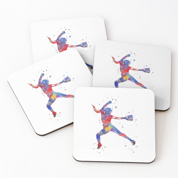 Item preview, Girl softball player designed and sold by Rosaliartbook.