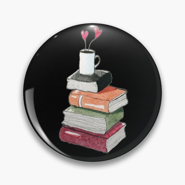 Item preview, Books and coffee with hearts Gift for reader gift for coffee lover book lover designed and sold by pegdoesart.