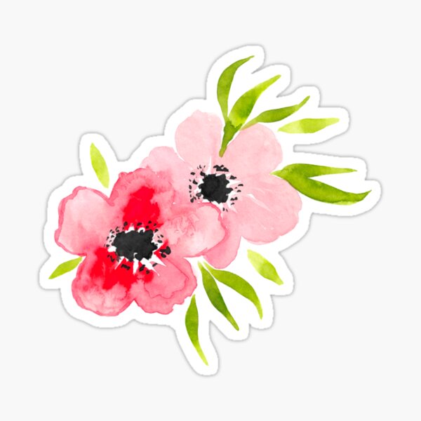 Item preview, Watercolor Pink Poppy Flower designed and sold by ParmidaPaint.