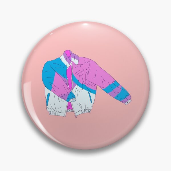 Item preview, retro/vintage white, purple, pink, blue colorblock windbreakker designed and sold by thicker than  a sticker.