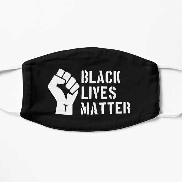 black lives matter -  black power fist  Flat Mask