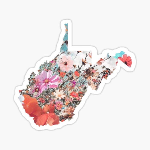 Artikel-Vorschau von West Virginia State Umriss Blumen, designt und verkauft von abbymoriartyy.