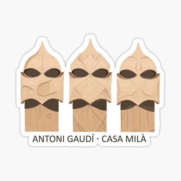 Item preview, Gaudi's Casa Mila - Chimney Figure Heads designed and sold by pinspace.