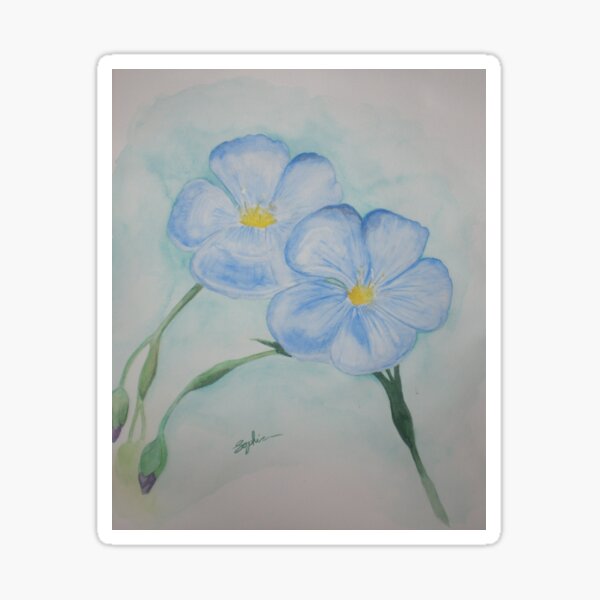 Flowers of Blue Sticker