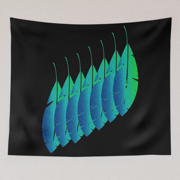 Item preview, Bluish Green Seven Feather's With Texture designed and sold by vineeth.
