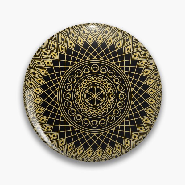 Item preview, Gold and black mandala designed and sold by adiosmillet.