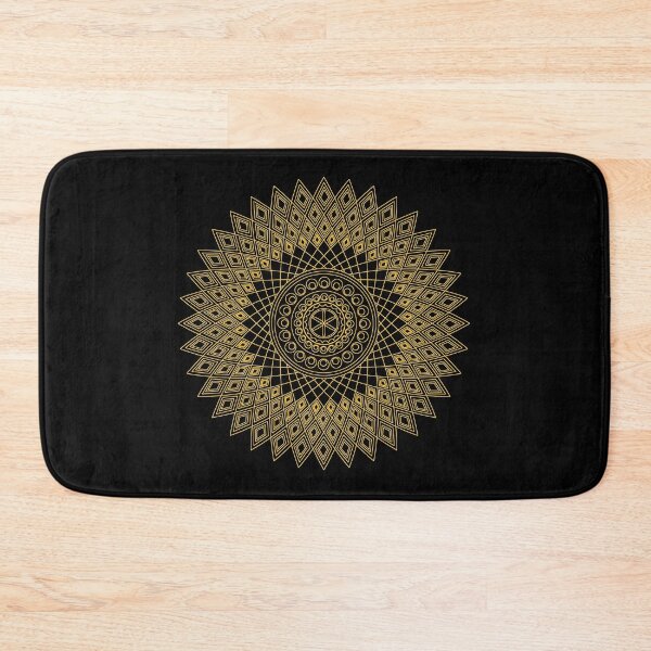 Item preview, Gold and black mandala designed and sold by adiosmillet.