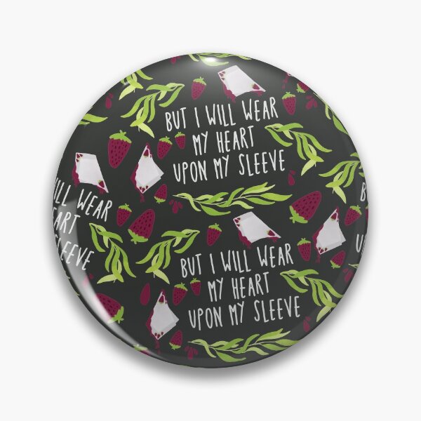 Item preview, i will wear my heart on my sleeve - othello shakespeare pattern designed and sold by acrownforaking.