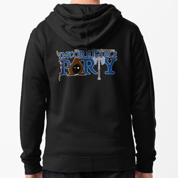 The Incorrigible Party logo Zipped Hoodie
