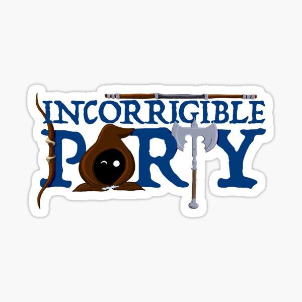 The Incorrigible Party logo Sticker