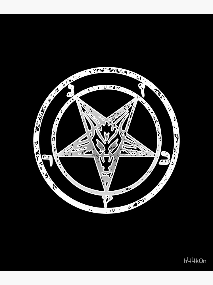 Pentagram Pin-Back Button Pin 6 Sizes Satan Satanic Baphomet Black Death  Metal
