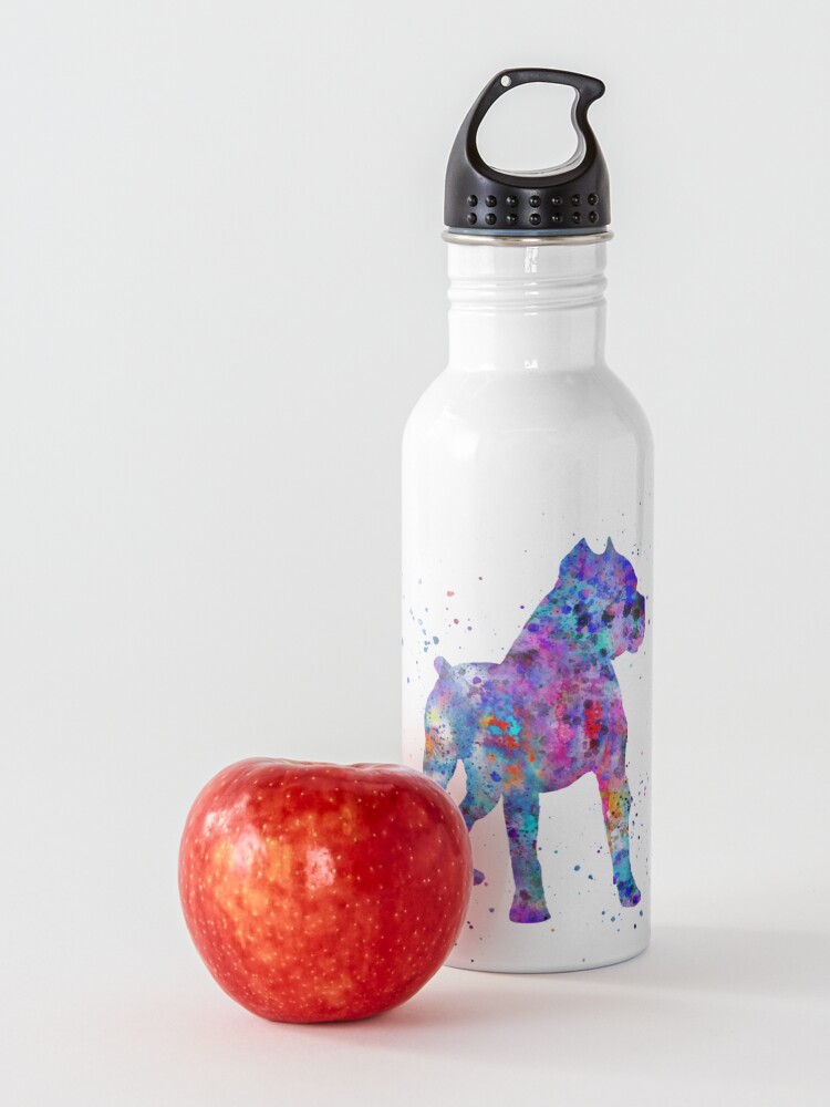 Alternate view of Cane Corso, Cane Corso dog, watercolor Cane Corso Water Bottle