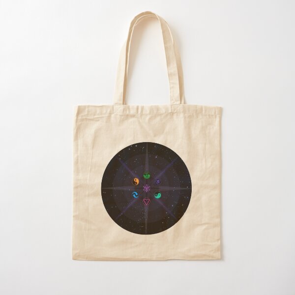 Stars with Colored Universal Principles of Alchemy Symbols Cotton Tote Bag