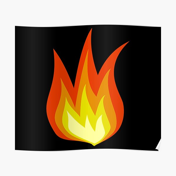 Fire Emoji Posters Redbubble - roblox fire emoji