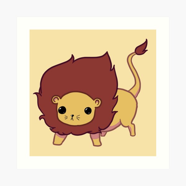 "Kawaii Lion" Art Print by Cat-BearStudios | Redbubble