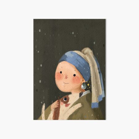 Girl with a pearl earring Art Board Print