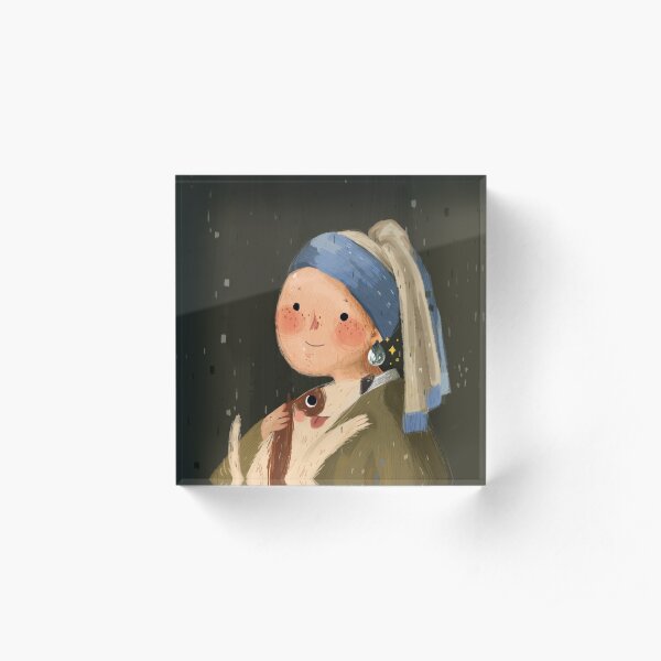 Girl with a pearl earring Acrylic Block