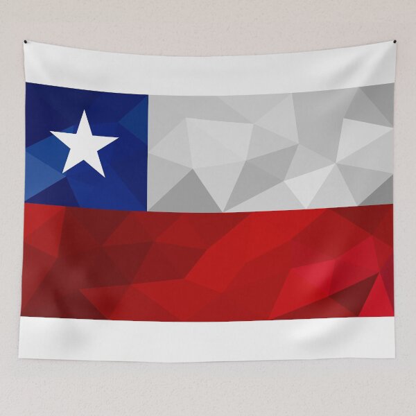 Item preview, Low Poly Chile Flag - Geometric National Symbol Design designed and sold by OrangePoly.