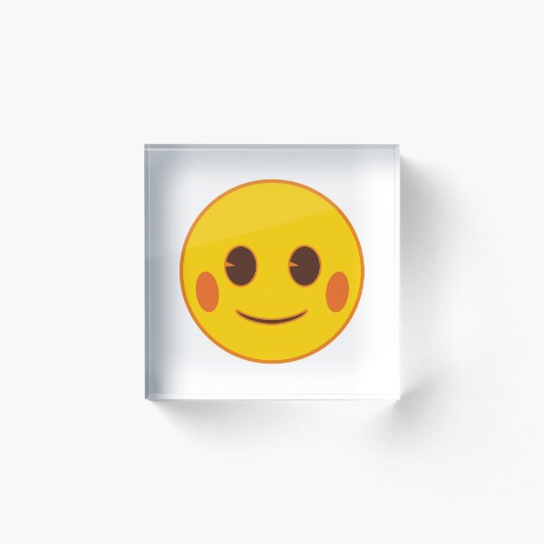 Smiling Face Emoji Acrylic Block