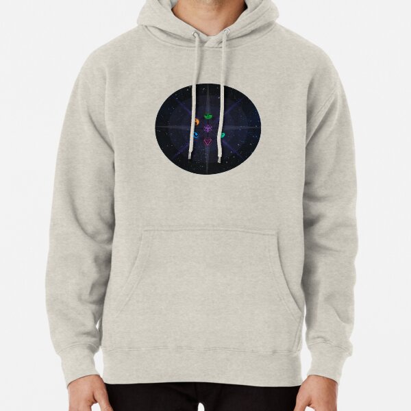 Stars with Colored Universal Principles of Alchemy Symbols Pullover Hoodie