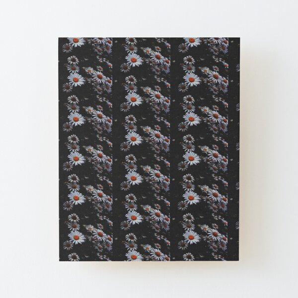 White Roses Blooms Wood Mounted Print