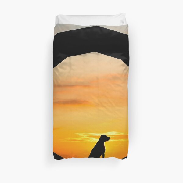 German Wirehaired Pointer in Heavens Gate, Longleat, Wiltshire Duvet Cover