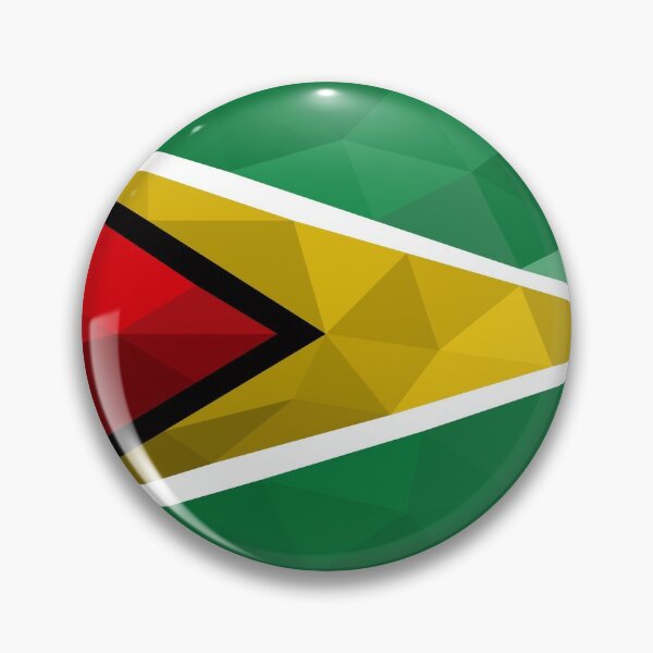 Artikelvorschau, Low Poly Guyana-Flagge - Geometrisches Nationalstolz-Design entworfen und verkauft von OrangePoly.