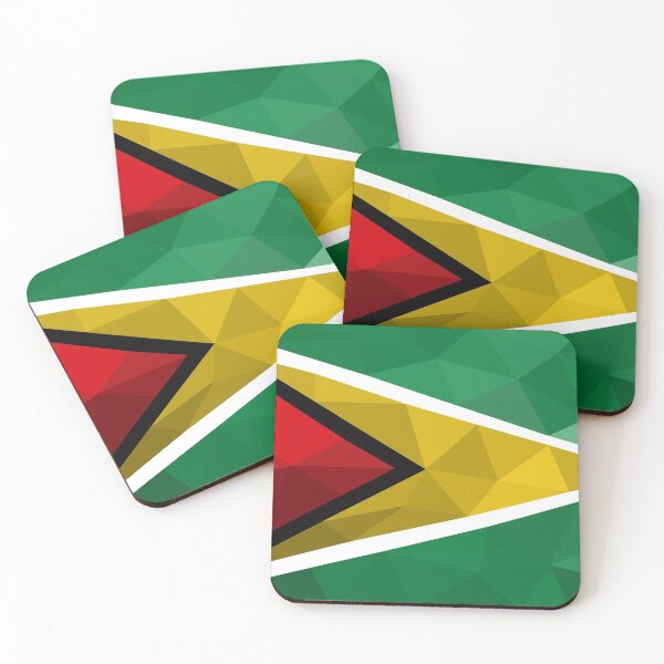 Item preview, Low Poly Guyana Flag - Geometric National Pride Design designed and sold by OrangePoly.