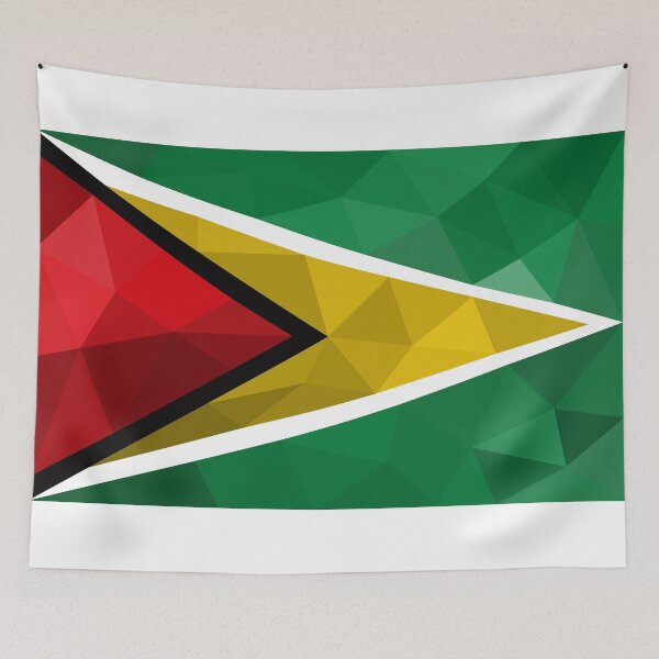 Item preview, Low Poly Guyana Flag - Geometric National Pride Design designed and sold by OrangePoly.