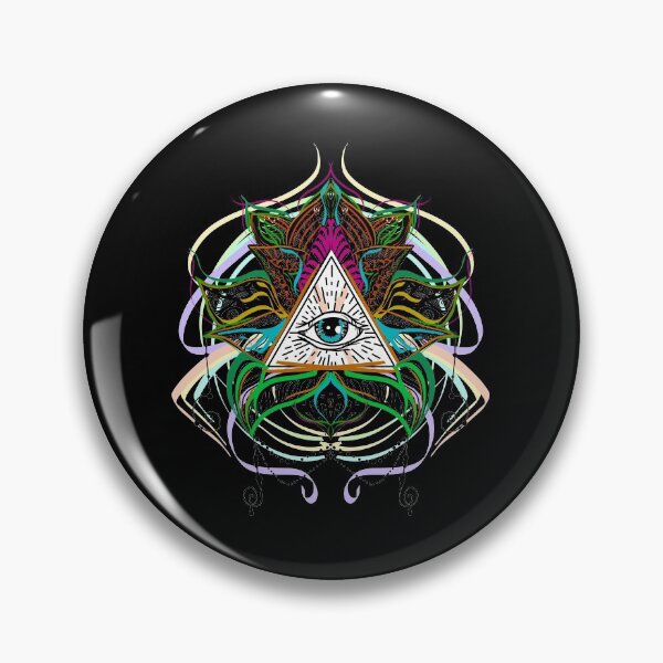 Item preview, Mandala of the all seeing eye on a lotus flower designed and sold by WiccaStore.