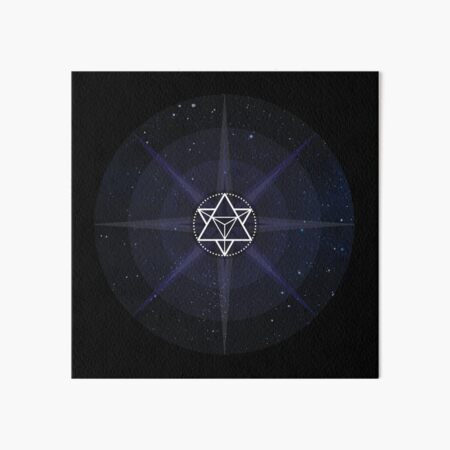 Stars with White Startetrahedron / Merkaba Symbol Art Board Print