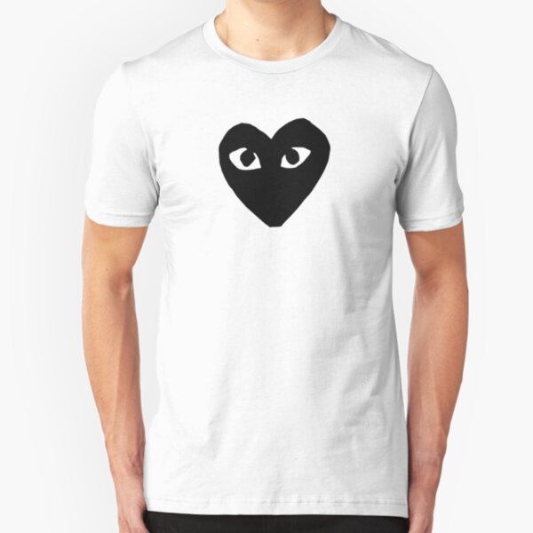 cdg black heart shirt