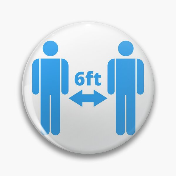 Item preview, blue 6 ft - Social Distancing Minimalistic Sign designed and sold by SocialShop.