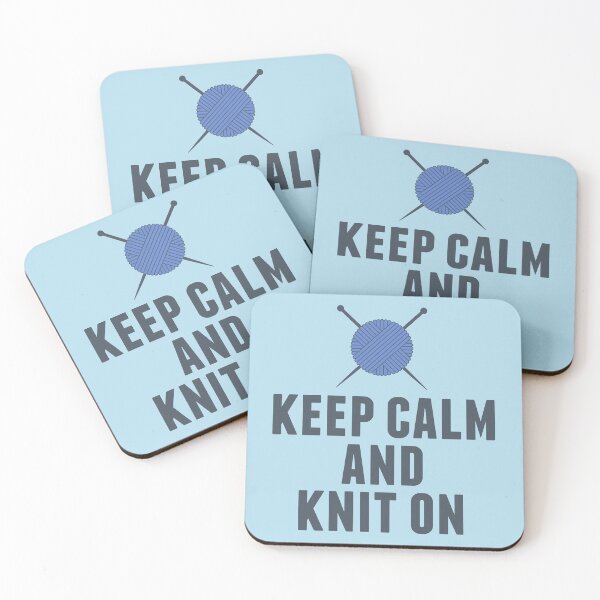 Item preview, Keep Calm and Knit On Cute Knitting designed and sold by Epic Love Designs.