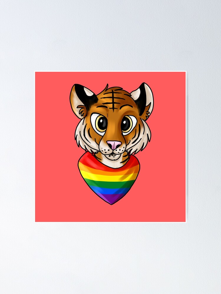 illustrated TIGER PRIDE series - (trans flag pride)