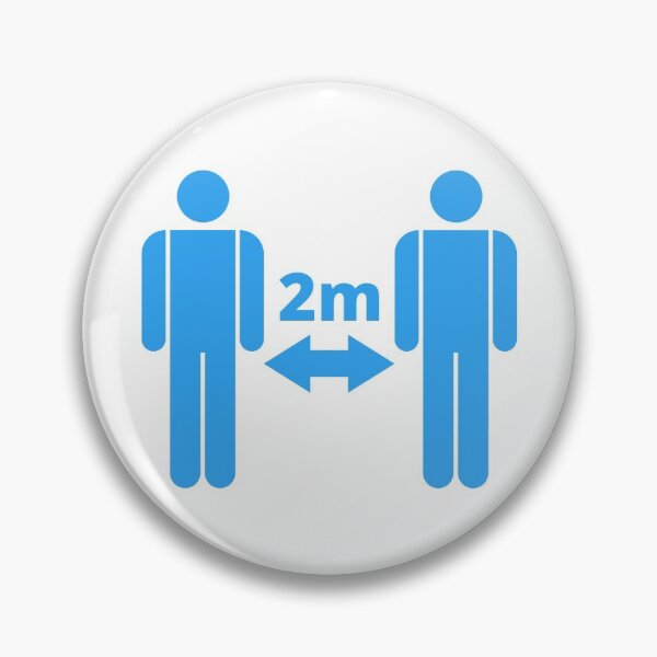 Item preview, Blue 2m - Social Distancing Minimalistic Sign designed and sold by SocialShop.