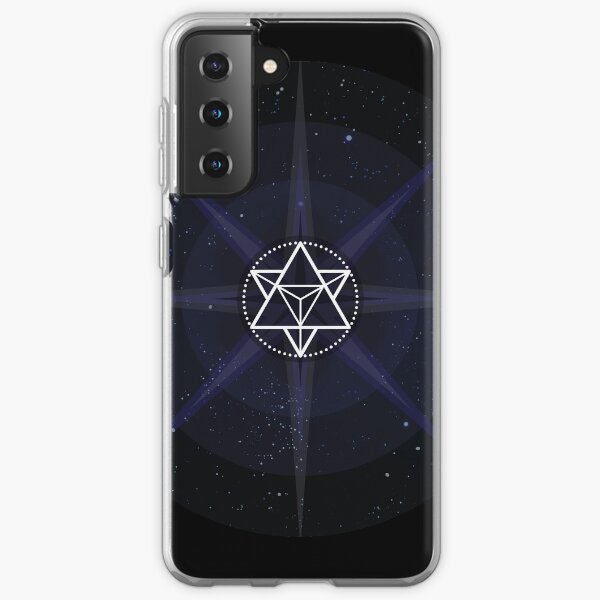 Stars with White Startetrahedron / Merkaba Symbol Samsung Galaxy Soft Case