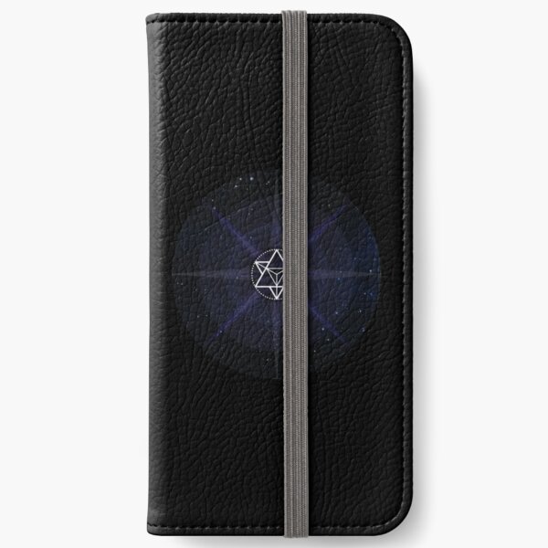 Stars with White Startetrahedron / Merkaba Symbol iPhone Wallet
