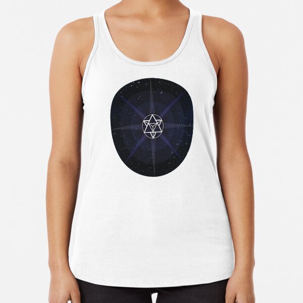 Stars with White Startetrahedron / Merkaba Symbol Racerback Tank Top