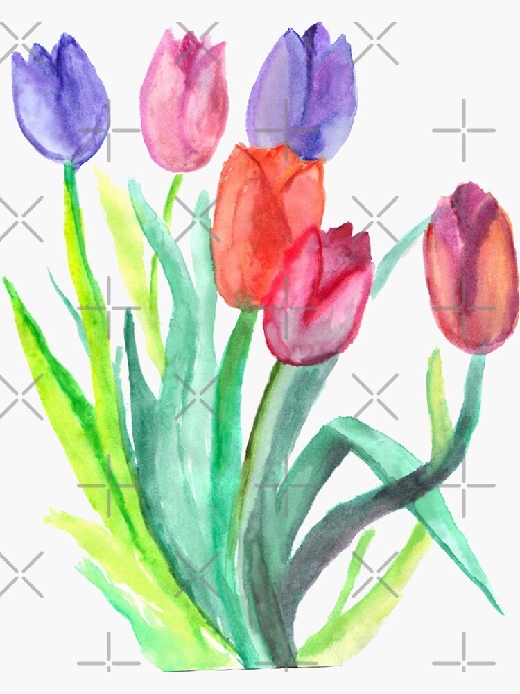 Tulipanes acuarelas de mynameisliana