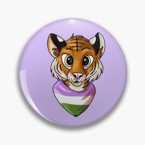 Item preview, Pride Tiger - Genderqueer designed and sold by TookFluff.