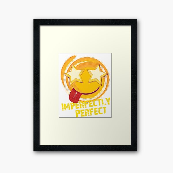 Raster Emoji - Imperfectly Perfect Framed Art Print
