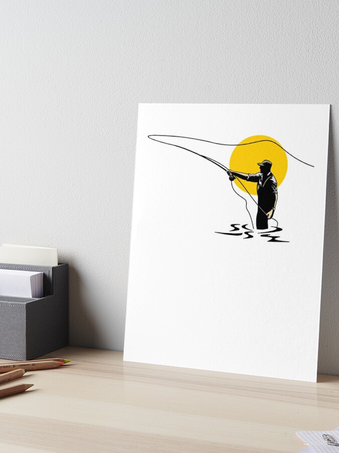 Fly Fishing - Fisherman Gift Sticker for Sale by MintedFresh