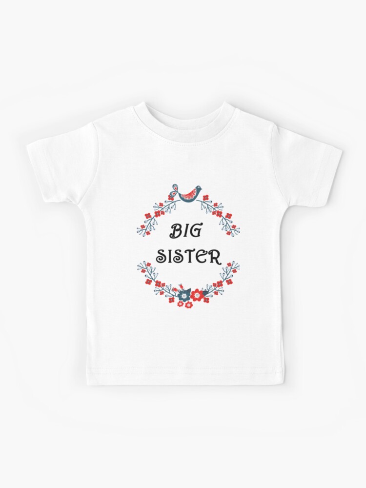Siblings Gift Idea Older Sister Toddler/Kids Long sleeve T-Shirt Big Sister 