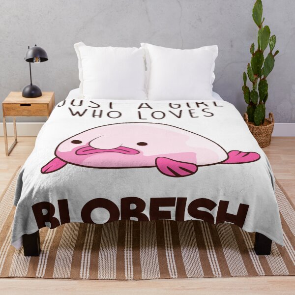 Blobfish Is My Spirit Animal Funny Blobfish Meme Fleece Blanket by