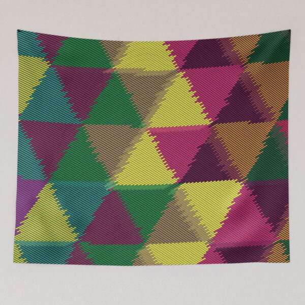 Item preview, Abstract Colorful Distress Triangles Mosaic designed and sold by CroDesign.