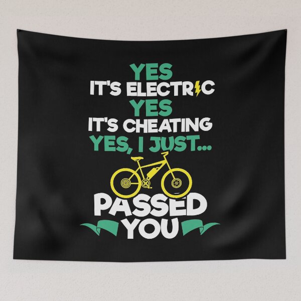 Item preview, Yes It's Electric - E-Bike Mountain Bike T-Shirt designed and sold by biNutz.