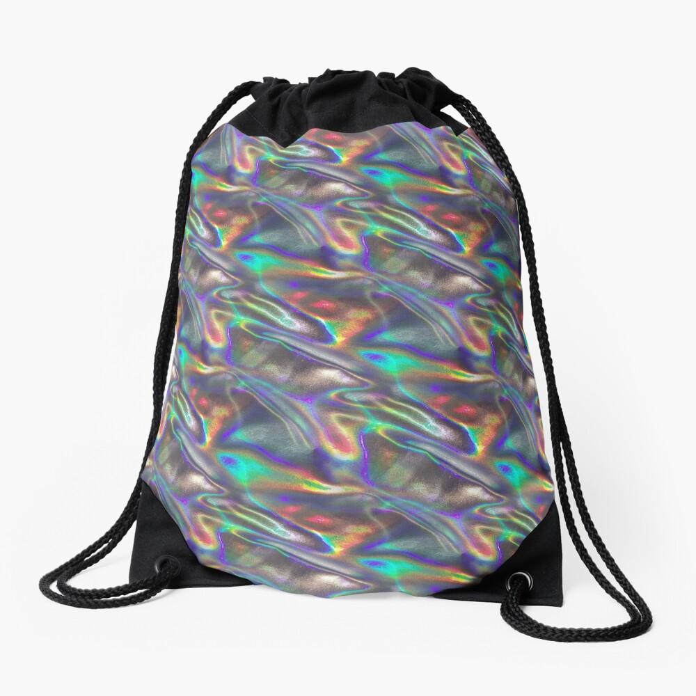 80s Retro Rave Holographic Fanny Pack In Silver