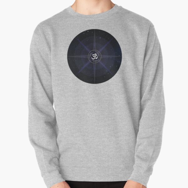 Stars with White Om Sound Symbol Pullover Sweatshirt