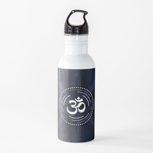 Stars with White Om Sound Symbol Water Bottle